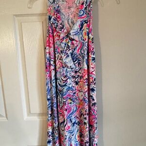 Lilly Pulitzer Pink and Blue Patterned Dress